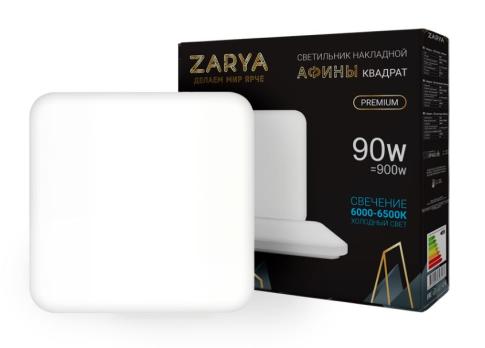 Светильник настенно-потолочный квадрат Афины 90w 6000-6500K