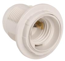 Патрон пластиковый с прижимным кольцом Е27 Прогресс