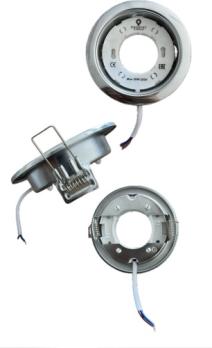 Светильник встраиваемый (рамка) под лампу GX53 Prosvet серебро 