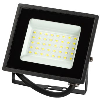 Прожектор светодиодный уличный ЭРА LPR-023-0-65K-030 30Вт 2400лм 6500K IP65 черный