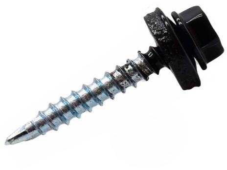 Шурупы кровельные оцинкованные 4,8*38 RAL9005 NURMAX пачка