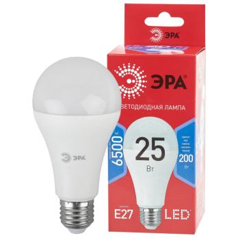 ЛАМПА СВЕТОДИОДНАЯ ЭКО LED A65-25W-865-E27 R ЭРА (ДИОД. ГРУША, 25ВТ, ХОЛ., Е27) 