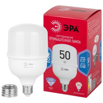 Лампа светодиодная POWER ЭРА RED LINE LED T100-50W-6500-E27/E40 R 50Вт колокол холодный белый свет 