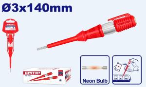 ETPL14001 - EMTOP Индикаторная отвертка, 100-500В, 140мм