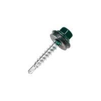 Шурупы кровельные оцинкованные 4,8*38 RAL6005 NURMAX пачка