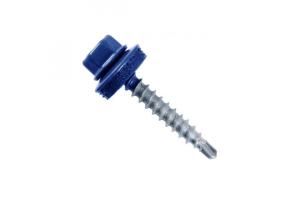 Шурупы кровельные оцинкованные 4,8*38 RAL5005 NURMAX пачка