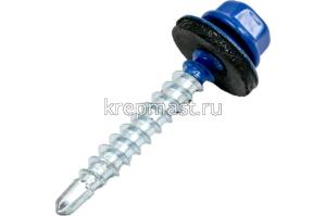 Шурупы кровельные оцинкованные 4,8*38 RAL5002 NURMAX пачка 