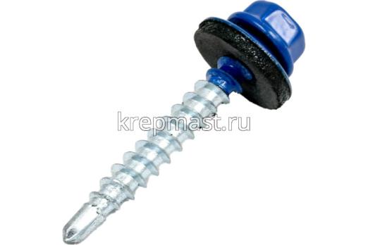 Шурупы кровельные оцинкованные 4,8*38 RAL5002 NURMAX пачка 