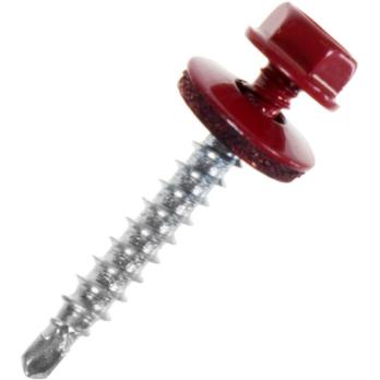 Шурупы кровельные оцинкованные 4,8*38 RAL3003 NURMAX пачка 