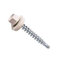 Шурупы кровельные оцинкованные 4,8*38 RAL1014 NURMAX пачка 