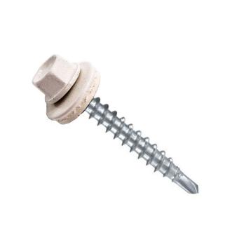 Шурупы кровельные оцинкованные 4,8*38 RAL1014 NURMAX пачка 