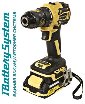 HCD2065BLC Дрель акк б/щ Hanskonner PLATINUM, 18В, 1BatterySystem, 65Нм, 2х2Ач, 13мм, кейс HS							