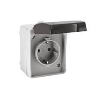 Розетка о/у с з/к серый IP54 ROCK UNIT