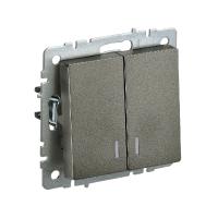 Выключатель 2-кл. с индикацией 10А б/рамки IEK 