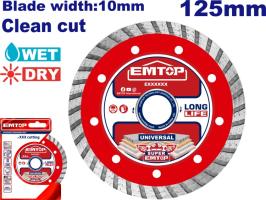 EDDC031252 - EMTOP Диск алмазный TURBO, 125мм