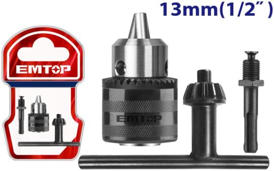 EKCK1302 - EMTOP Патрон для дрели, 13мм в наборе