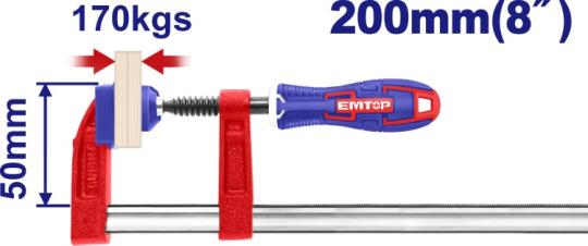 ECLPF05201 - EMTOP Струбцина тип F, 50x200мм
