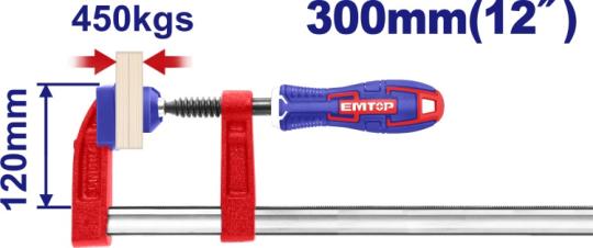 ECLPF12101 - EMTOP Струбцина тип F, 120x300мм