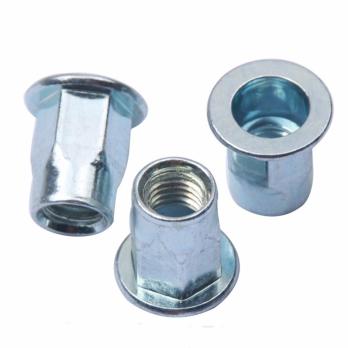 Заклепка резьбовая шестигранная станд.бортик M10 (цинк) 