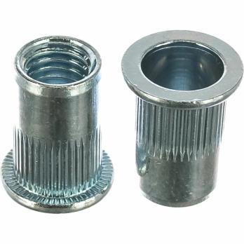 Заклепка резьбовая рифленая станд.бортик M8 (цинк) 