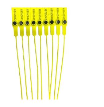 Пломба пластиковая номерная, 220 мм, желтая, 10 шт