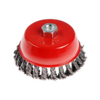 Щетка чашка для УШМ с крученой проволокой M14 125мм