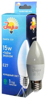 Лампа C37 пуля Заря Эконом 15W E27 6000-6500K LED