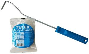 Валик угловой TULEX 2060100 малярный в сборе, полиамид, ручка 390мм, ворс 12мм ,бюгель 6мм, 100мм