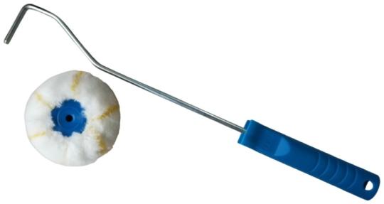 Валик угловой TULEX 2060100 малярный в сборе, полиамид, ручка 390мм, ворс 12мм ,бюгель 6мм, 100мм