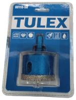 Коронка алмазная TULEX 60113-50 по стеклу и керам. плитке, центр. сверло, трехгран. хвостовик, 50 мм