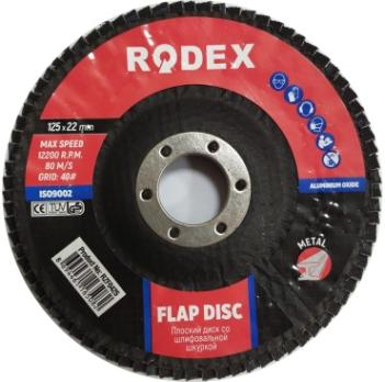 Лепестковый шлифовальный диск (Aluminia) 125мм 40 зерно RZF0425 RODEX