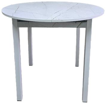 Раздвижной стол Stulshop РИМ, 90х90x75 см, ЛДСП, опора 50мм, каспий белый, белый