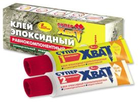 Клей эпоксидный Супер-хват 2х45мл НОВБЫТХИМ_(0536) 