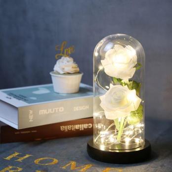 Ночник роза в колбе с подсветкой 3XL