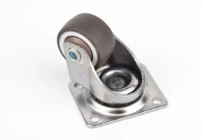 Колесо на площадке прорезиненное поворотное, d=30 мм