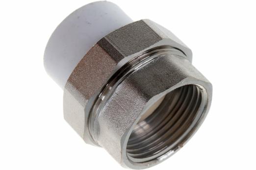 Муфта разъемная ППР с вн. рез. белый 25х1