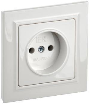 Розетка 1-местная без з/к/ш 10А в сборе IEK 