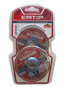 EACD303768 - EMTOP Набор из 5 абразивных дисков, 76мм