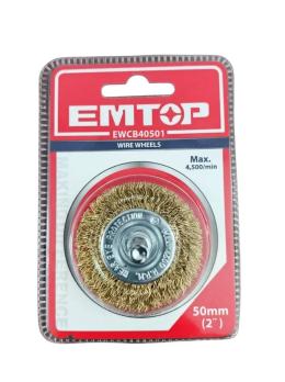 EWCB40501 - EMTOP Щётка дискова со шпилькой, 50мм