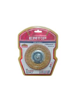 EWCB401001 - EMTOP Щётка дисковая со шпилькой, 100мм