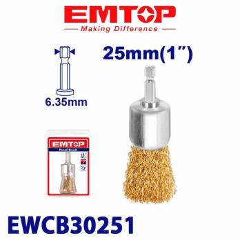 EWCB30251 - EMTOP Щетка кистевая для дрели, 25мм