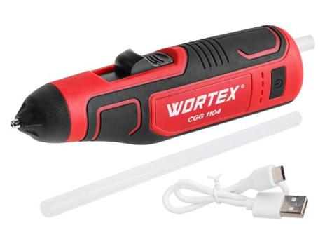 Аккум. клеевой пистолет WORTEX CGG 1104 в кор.4В, 7.2 мм