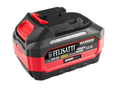 Аккумуляторная батарея Felisatti FT1553 Li-Ion 18В 6Ач, M-series, Samsung 