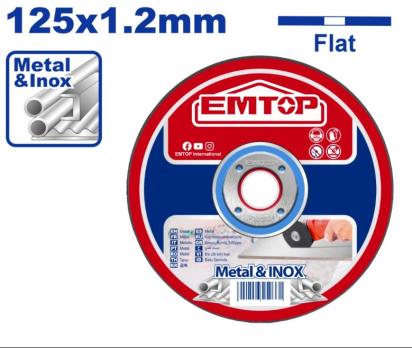 EACD121251 - EMTOP Диск отрезной по металлу, 125 Х 1.2мм