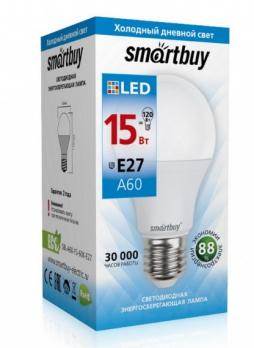 Светодиодная (LED) Лампа Smartbuy-A60-15W/6000/E27 (SBL-A60-15-60K-E27)