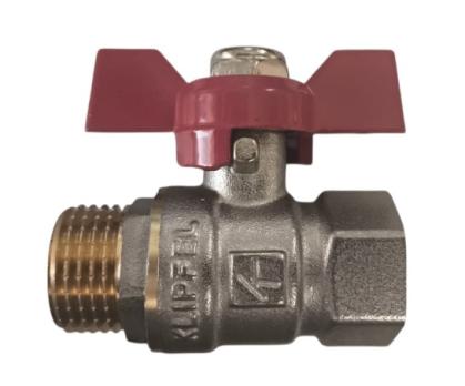 Кран шаровой KLIPFEL 1/2* DN15мм, PN40, мама-папа бабочка, латунь