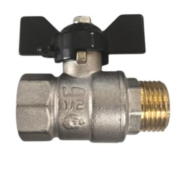 Кран шаровой  LD 1/2* DN15мм, PN40, мама-папа бабочка