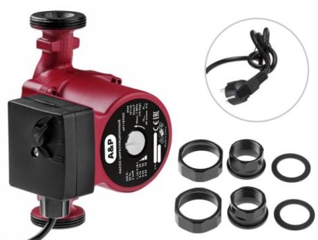 Насос циркуляционный Titan-RS25-60-180, A&P (55-100 Вт, 3300 л/ч, 6 м, для отопления)