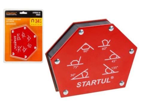 Угольник магнитный для сварки 34кг STARTUL PROFI (ST8540-34) (струбцина магнитная)