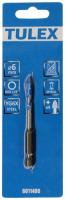 Сверло TULEX 6011406 по кафелю, керамике, стеклу, с пылеудалением, 4 реж. лезвия, 6-гр. хв. 1/4, 6мм